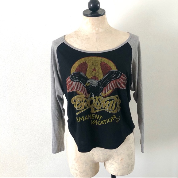 Vintage Tops - Aerosmith raglan band tee